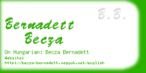 bernadett becza business card